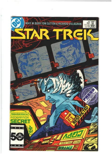 Star Trek #16 FN/VF 7.0 DC Comics 1985 Copper Age, Kirk & Spock