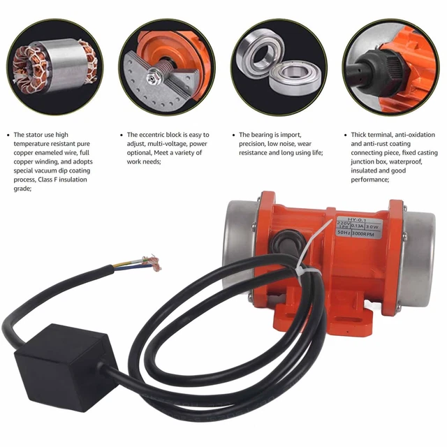 (30 W) 220 V Motore a vibrazioni asincrono monofase 3000 RPM regolabile