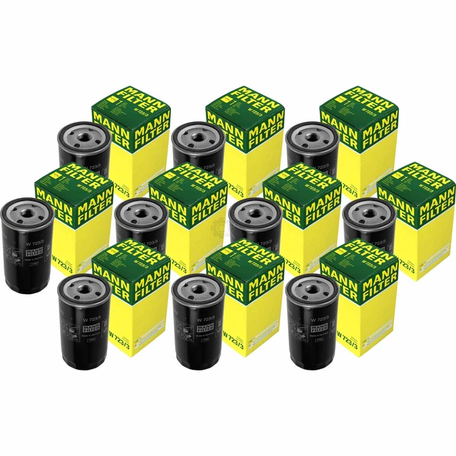 10x MANN-FILTER Filtro Olio per Sistema Idraulico Lavoro W 723/3 Olio Filtro