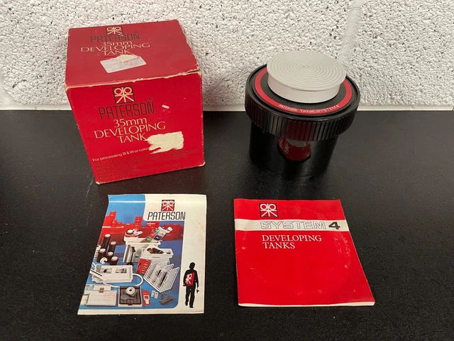 Sistema de tanque de desarrollo de película Paterson 35 mm 4 cajas
