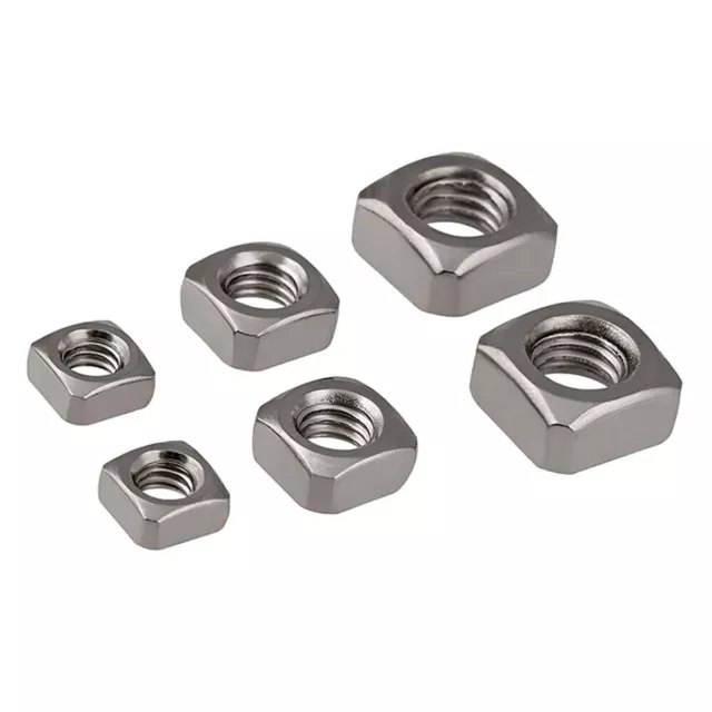 M3 M4 M5 M6 M8 M10 M12 Thin Square Nuts - A2 Stainless Steel Type DIN 562 Nut