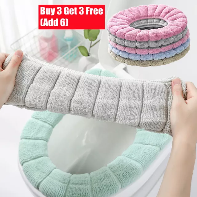 Bathroom Toilet Seat Cushion Cover Washable Closestool Soft Pad Lid Mat Covers