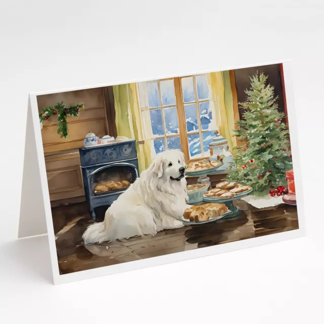 Great Pyrenees Christmas Cookies Cards Envelopes Pack of 8 DAC3806GCA7P