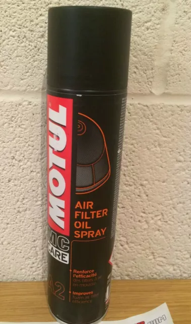 A2 Motul Air filter Oil, 400ml Spray, suits trials, Motocross, Enduro, Off Road