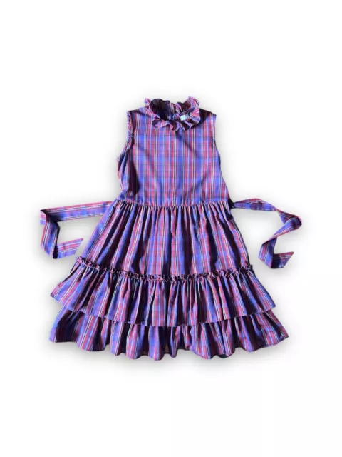Vintage YSL Yves Saint Laurent Plaid Dress Multi Colored Size S