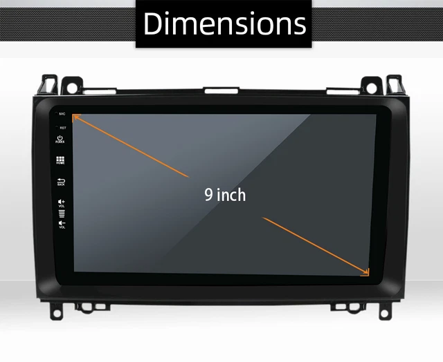 Autoradio Android 13 GPS 8Go+256Go Pour Mercedes Vito/Viano/Sprinter - Avec CarPlay & Caméra De Recul