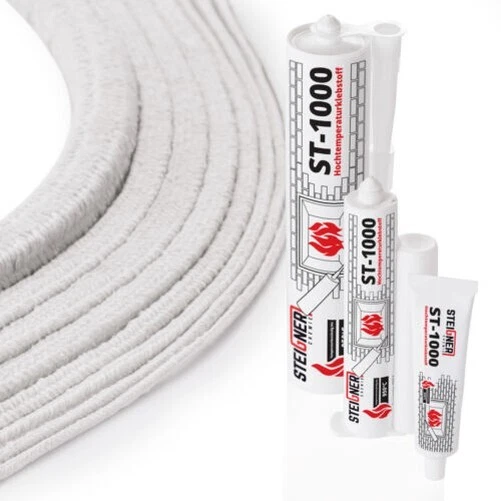 Cordon D'Étanchéité 1260°C pour Four Incl. Tube de Colle Étanchéité Cheminée