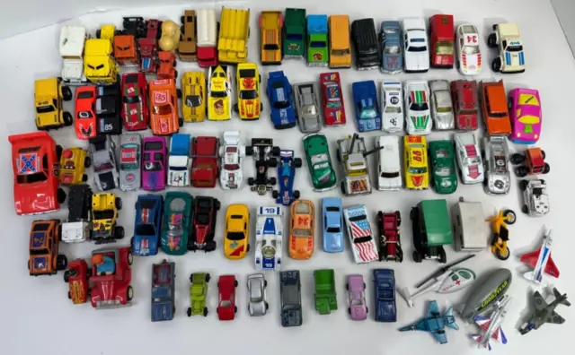 Vintage Lot of 85 Misc Toy Vehicles Tootsie Die Cast Plastic plus Mix of Others