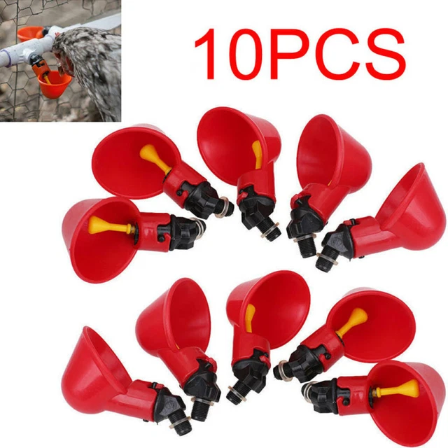 10pz pollo gallina plastica bevitore automatico pollame acqua tazza