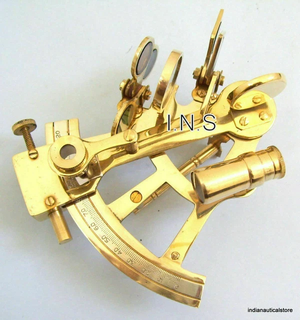 Nautisch Marine Massives Messing Golden 10.2cm Sextant Handgefertigt Gerät Beste