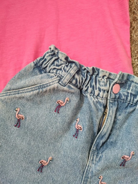 Pacchetto abiti da ragazza top Matalan e pantaloncini denim TU/Noce moscata 10-11 anni 9
