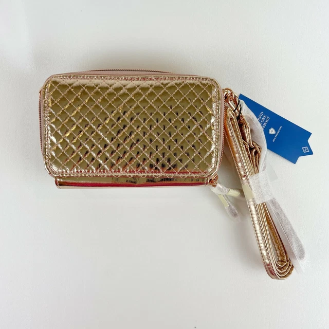 Vera Bradley Iconic RFID All in One Crossbody Rose Gold Shimmer