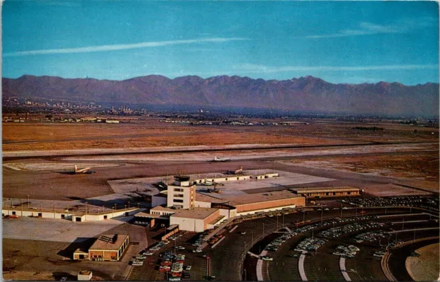 Salt Lake City UT Municipal Airport Aerial View Utah postcard NQ9