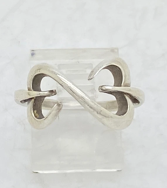 Sterling Silver Open Hearts Ring Jane Seymour Kay Jewelers Sz 6.75 4g