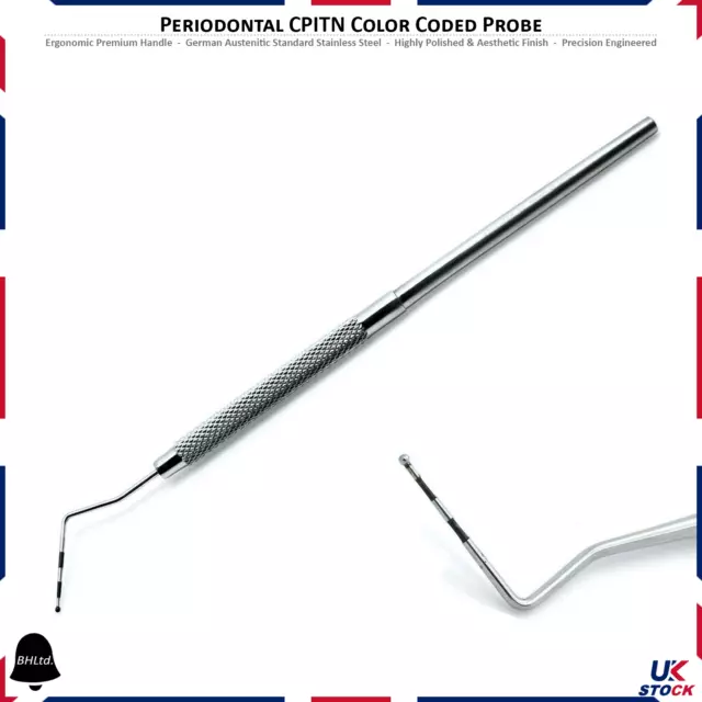 Dental Periodontal Probe Colour Coded CPITN Sickle Scaler CPTIN Perio CE Mark