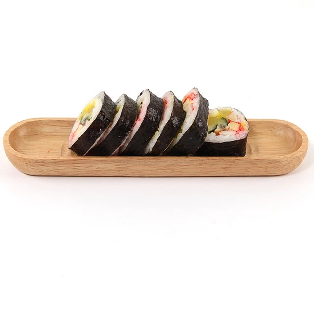 Natürliche hölzerne japanische Art Tablett Food Sushi serviert Mini Rechteck