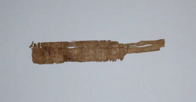 Very Nice Ancient Papyrus Fragment Of A Manuscript about 20x130 mm Nice Gift!