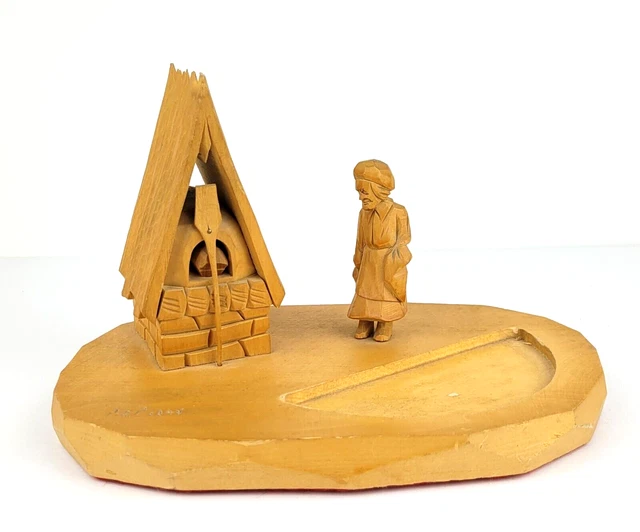 Hand Carved French Cdn Folk Art Bread Oven St.-Jean Port-Joli Que By  P.E. Caron