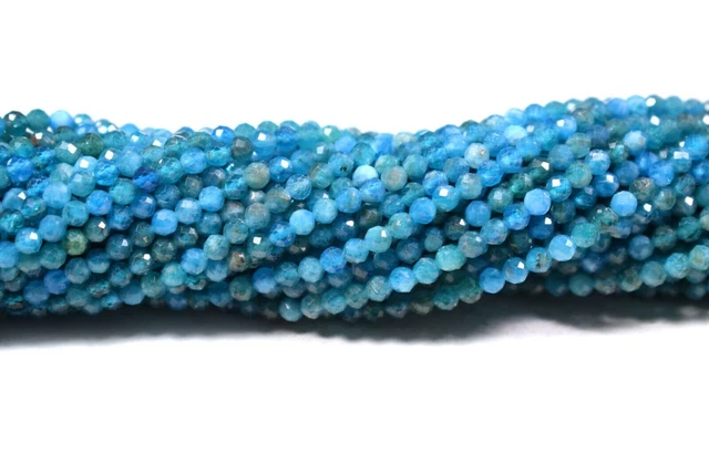 AAA+ Néon Apatite Facettes 3mm Pierre Précieuse Fabrication de Bijoux...