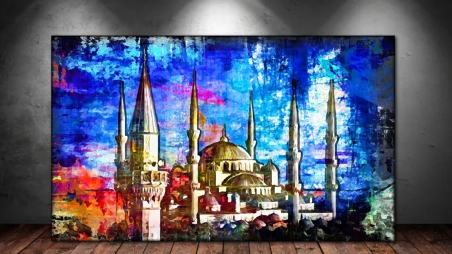 Leinwand Bild Er Xxl Pop Art Moschee Abstrakt Türkei Istanbul Bunt Wand Poster