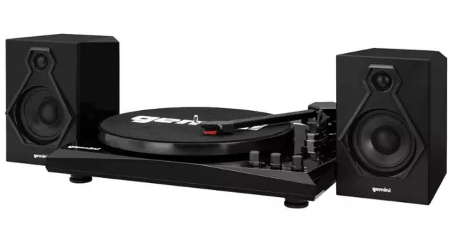 Digitnow Turntable With Stereo Speakers Record Player - Black (M501)