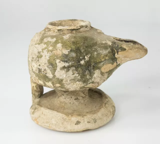 Antique Greco-Roman Greek Roman Antiquity Pottery Oil Lamp Hellenistic