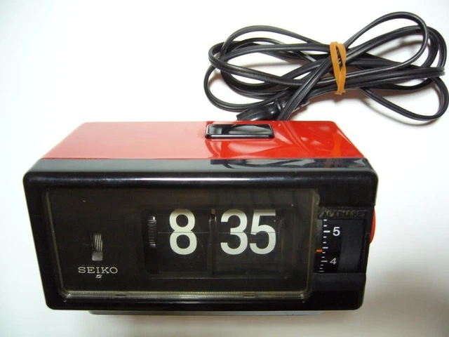 SEIKO Flip Clock DP690T Red Tested Vintage Retro Showa