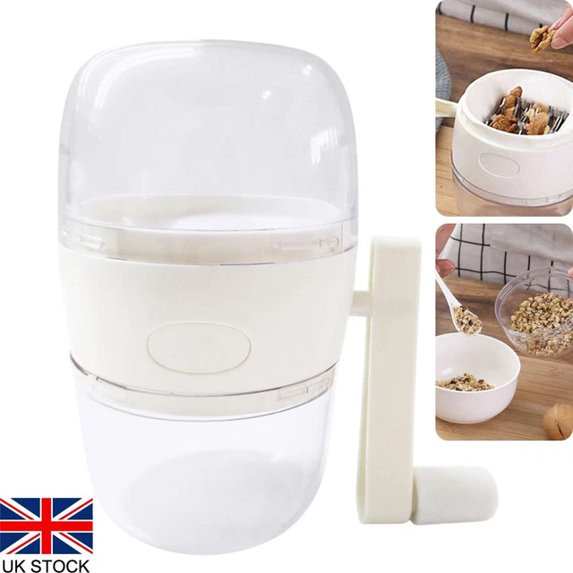 COOK CONCEPT, KD0003, Practical and Ergonomic Mini Manual Chopper for Kitchen Utensils, Stainless Steel Blades, Ideal for Small Spaces, White COOK CONCEPT, KD0003, Practical and Ergonomic Mini Manual Chopper for Kitchen Utensils, Stainless Steel Blades, Ideal for Small Spaces, White