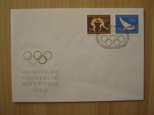 Ersttagsbrief / FDC DDR 27.01.1960  Olympische Sommerspiele Rom  (746/749)  23