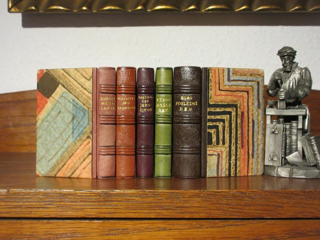 KARL DUDESEK Schöne MINIATURBUCH SAMMLUNG Meistereinband LEDER HANDEINBAND