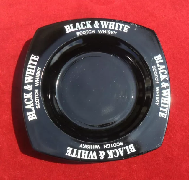 Black and White Scotch whiskey glass ashtray