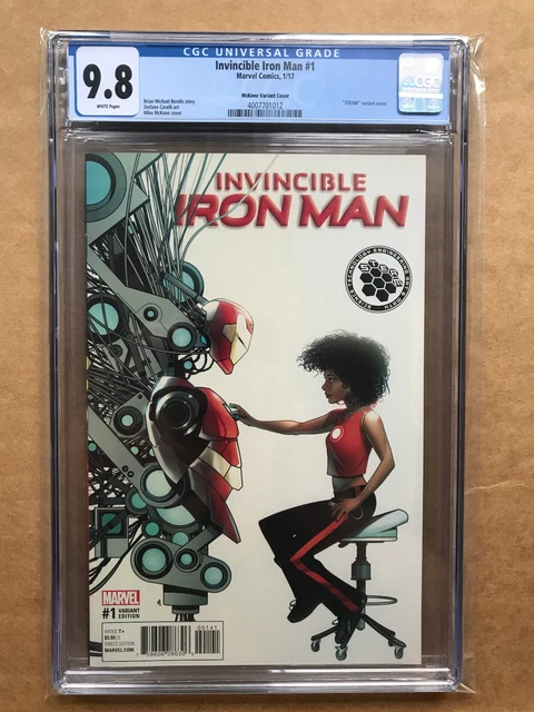 Invincible Iron Man #1 2018 Marvel CGC 9.8 Mike McKone STEAM Variant Riri NM
