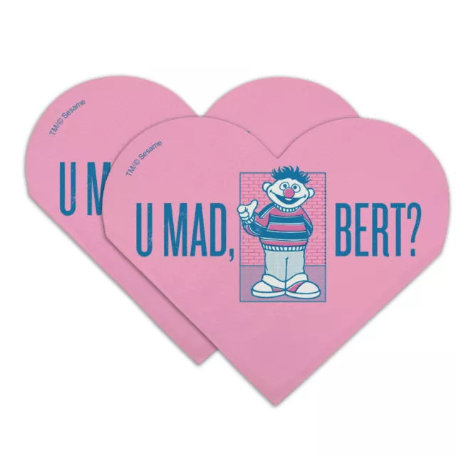 Sesame Street Ernie U Mad, Bert? Heart Faux Leather Bookmark - Set of 2
