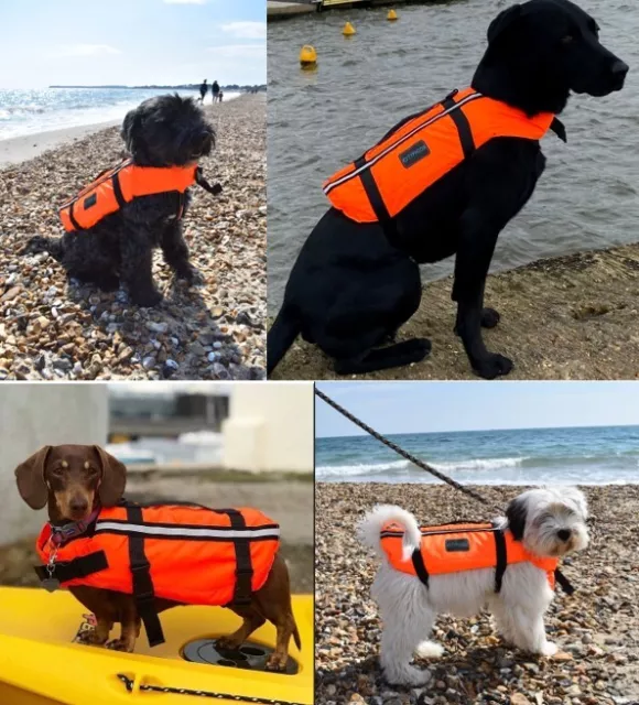 Typhoon Dog Life Jacket Pet Safety Swimming Float Adjustable Buoyancy Aid Hi Viz