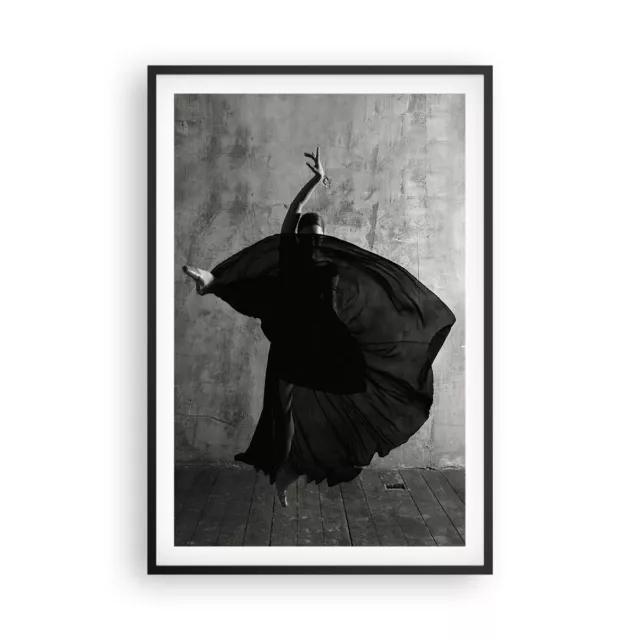 Cuadro Poster de Pared 61x91cm Póster Marco Baile Negro Vestido Wall Art Prints