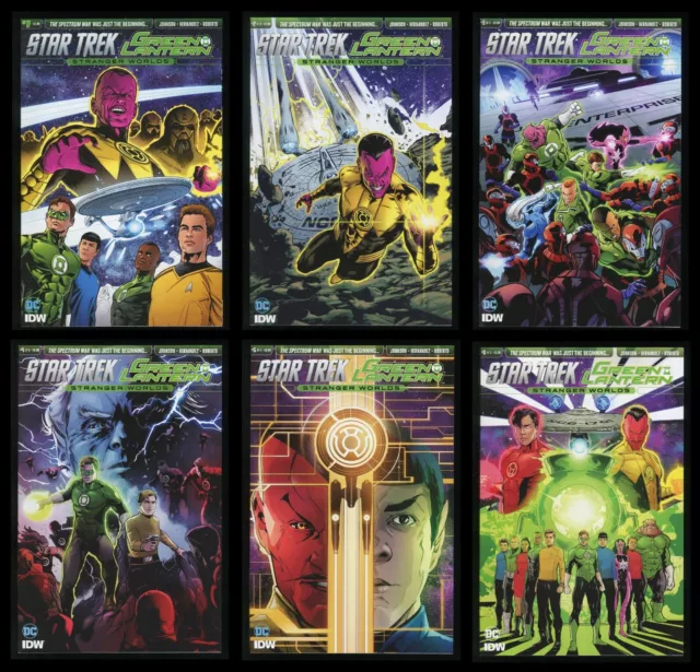 Star Trek Green Lantern Stranger Worlds Comic Set 1-2-3-4-5-6 Lot Kirk Sinestro