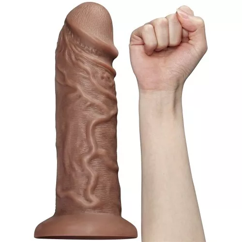 10.5" Dildo Grande Fallo Artificiale Mulatto Realistico Ventosa Dilatatore sex