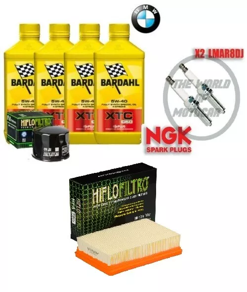 Kit/Tagliando BMW R/1200/GS/LC 2017 2018 Olio Bardahl XTC 5W40 + Filtri+candele