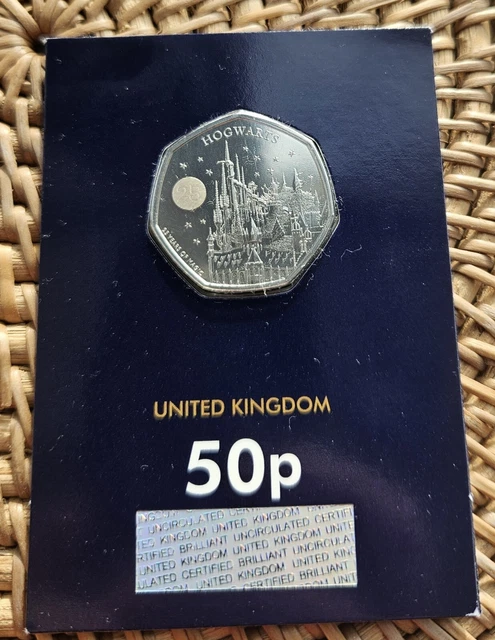 ROYAL MINT HARRY Potter Hogwarts School Witchcraft And Wizardry BU 50p ROYAL MINT HARRY Potter Hogwarts School Witchcraft And Wizardry BU 50p