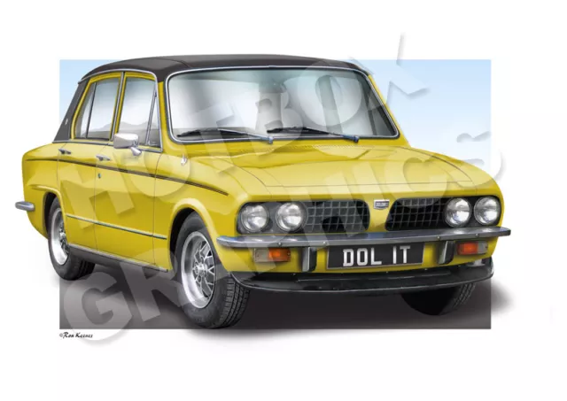 Triumph Dolomite Print - Personalised Illustration Of Your Car