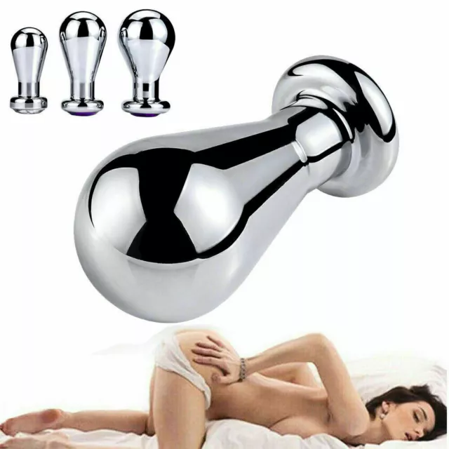 Bulb Plug Gewichte BIG Anal Butt Stopper Edelstahl Metall Jeweled Toys