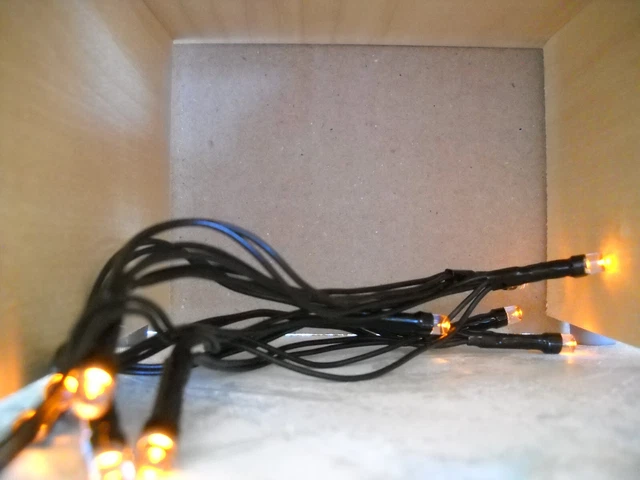 Orange Halloween Fairy Lights 36 inch 10 lights per string battery operated LED