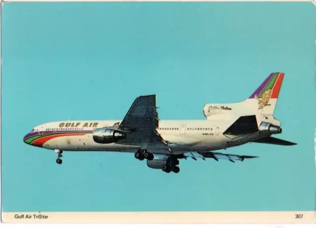 (A8) Vintage Postcard Gulf Air Tristar Unposted