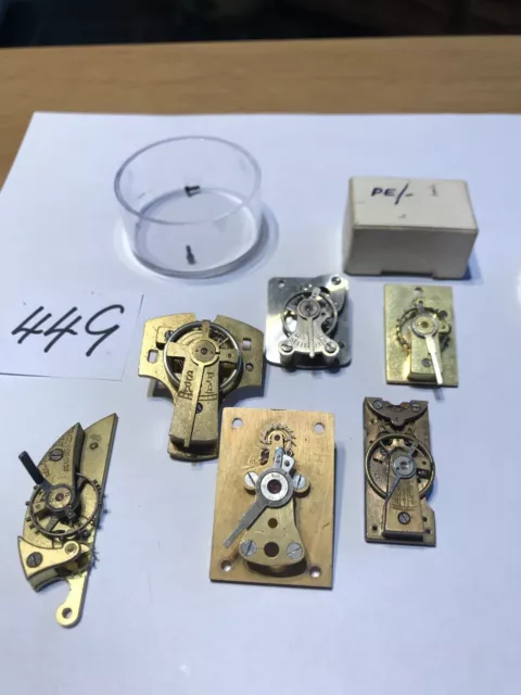 44 J -  Clock Parts -  6 X Clock Escapement