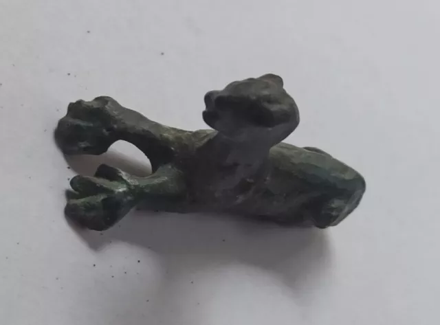 Excellent Ancient Roman Bronze Panther Figurine 200-400 Ad