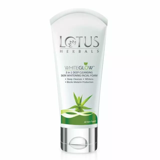 Lotus Herbals Whiteglow 3-In-1 Profond Nettoyage Peau Blanchissant Mousse Visage