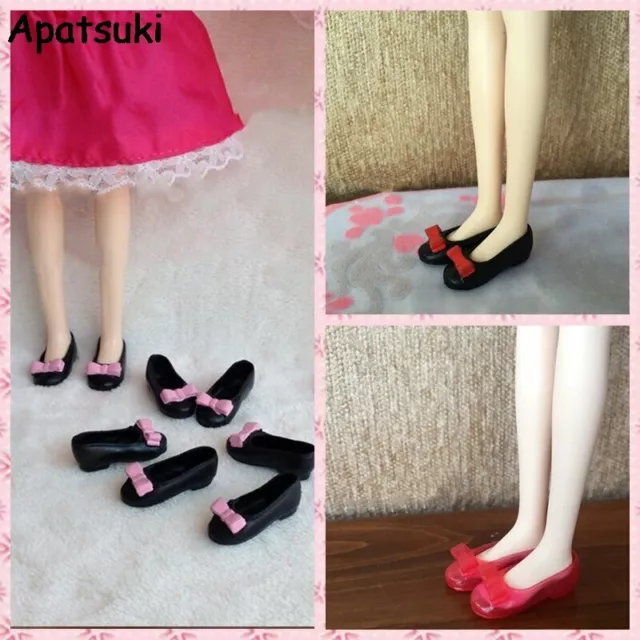3pairs/lot Bowknot Shoes For Blythe Dolls 1/6Fashion Shoes Licca Doll Mini Shoes