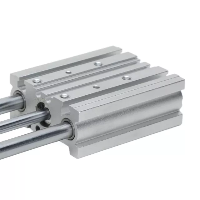 3 Rod Pneumatic Cylinder SMC Type 12mm Bore 40mm Stroke With Guide Spares ✲