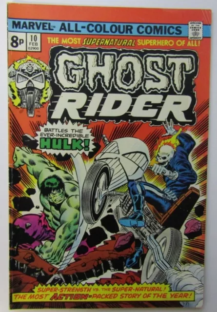 Marvel Comics bronze age Ghost Rider #10 Feb 1975 art by Mike Ploog: FN/VF £5.00