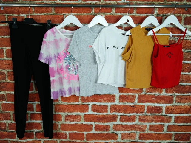 Girls Bundle Age 10-11 Years Matalan M&S Leggings Top T-Shirt Casual Kids 146Cm